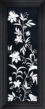 Framed Reaching Floral Vines 2 Print