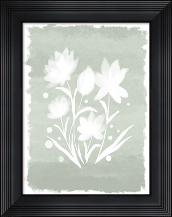 Framed Watercolor Florals 1 Print