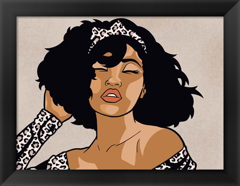 Framed Cheetah Print Diva Print