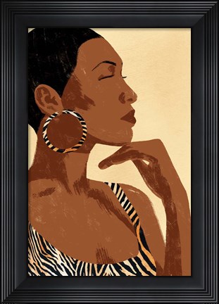 Framed Fierce Tiger 1 Print