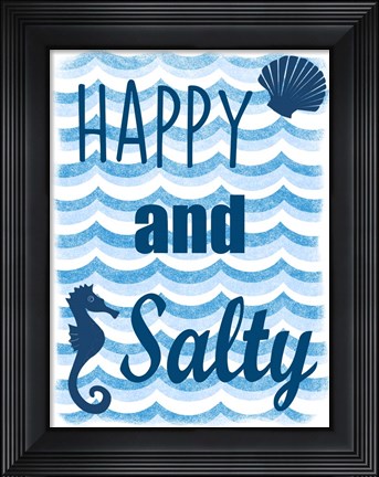 Framed Happy And Salty Print