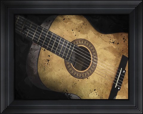 Framed Acoustic Guitar Print