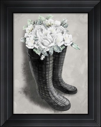 Framed Rain Fall Blooms 1 Print