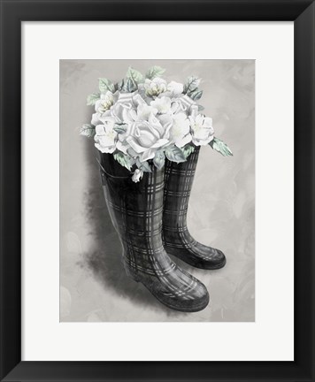 Framed Rain Fall Blooms 1 Print