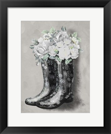 Framed Rain Fall Blooms 2 Print