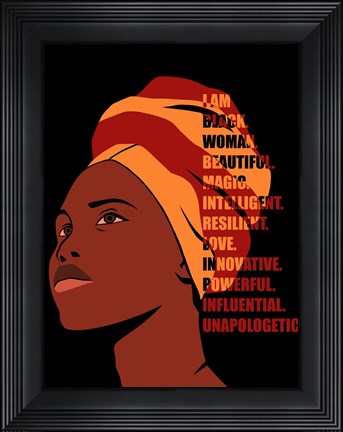 Framed Beautiful Woman Print
