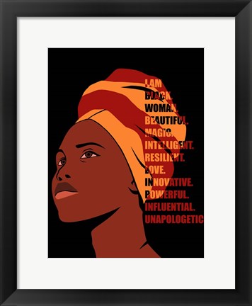 Framed Beautiful Woman Print