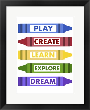 Framed Colorful Rules Print