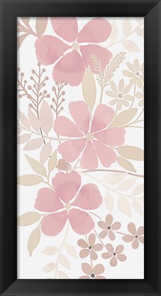 Framed Soft Floral Bunch 1 Print