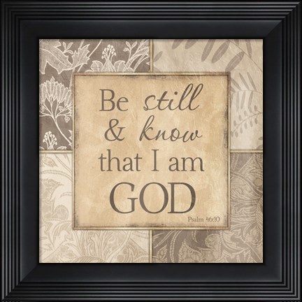 Framed I Am God Print