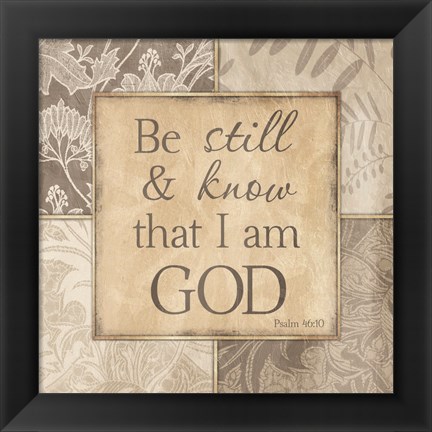 Framed I Am God Print