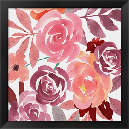 Framed Flower Bunch 1 Print