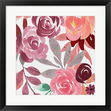 Framed Flower Bunch 2 Print