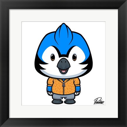 Framed Balthazar Blue Jay Print