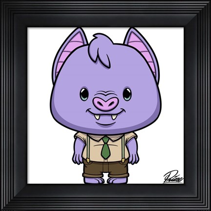 Framed Baxter Bat Print