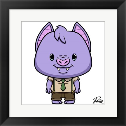 Framed Baxter Bat Print