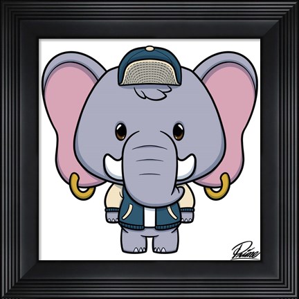 Framed Ethan Elephant Print