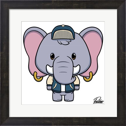 Framed Ethan Elephant Print