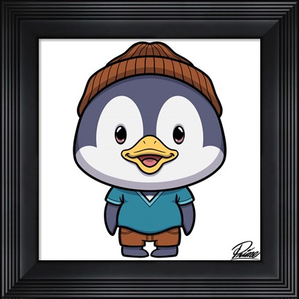 Framed Pryce Penguin Print