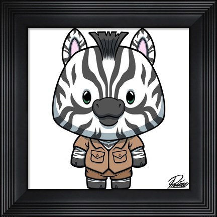 Framed Zane Zebra Print
