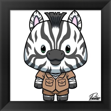 Framed Zane Zebra Print