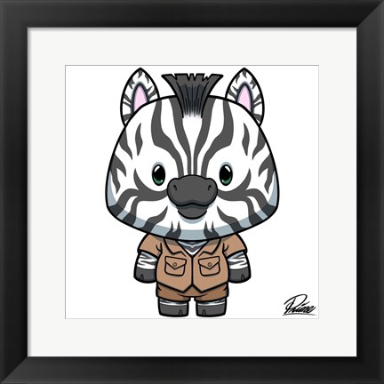 Framed Zane Zebra Print