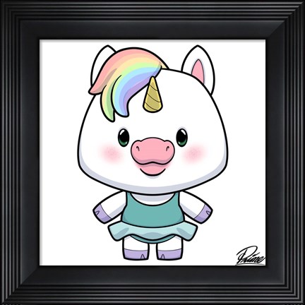 Framed Zoe Unicorn Print