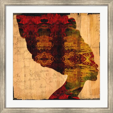 Framed Nubian Queen I Print