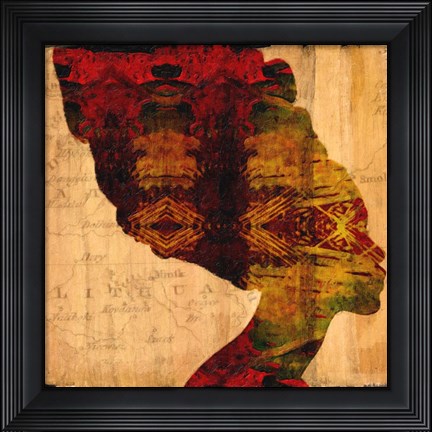 Framed Nubian Queen I Print