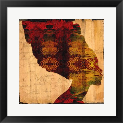 Framed Nubian Queen I Print