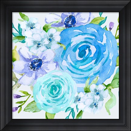 Framed Floral Intensity 1 Print