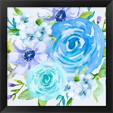 Framed Floral Intensity 1 Print