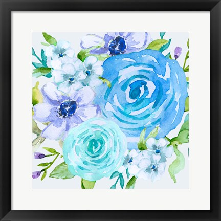 Framed Floral Intensity 1 Print