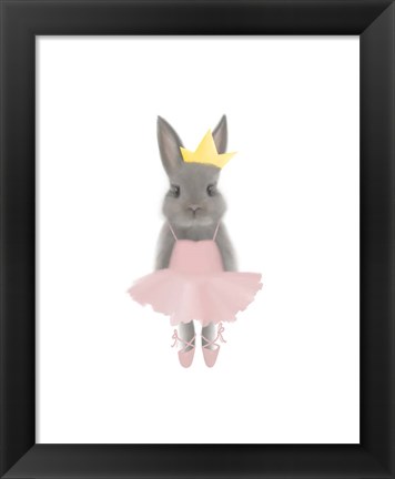 Framed Full Body Ballet Bunny Print