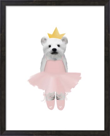 Framed Full Ballet Baby Polar Bear Print