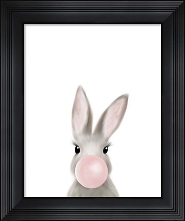 Framed Bunny Bubble Gum Print