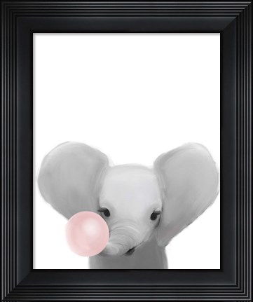 Framed Elephant Bubble Gum. Print