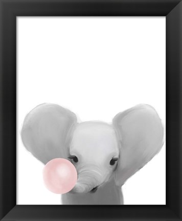 Framed Elephant Bubble Gum. Print