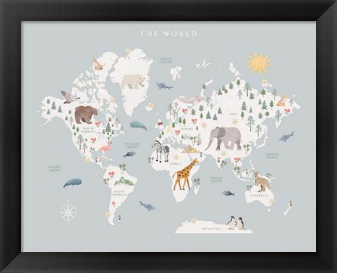 Framed World Map Print