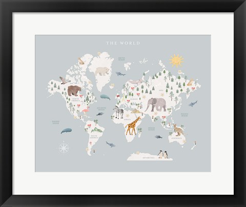 Framed World Map Print