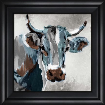 Framed Looking Cow Print