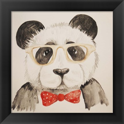 Framed Smart Panda Print