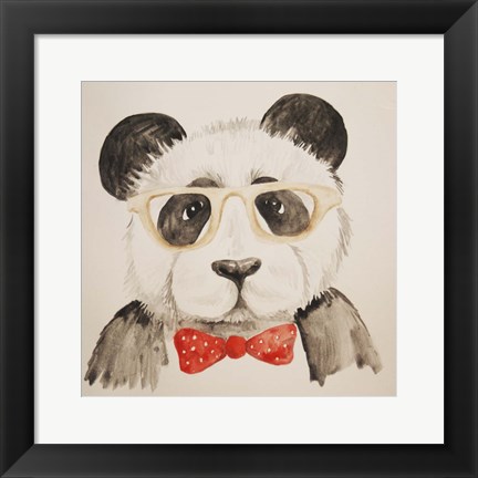 Framed Smart Panda Print