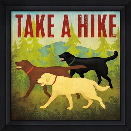 Framed Take a Hike Lab II Print