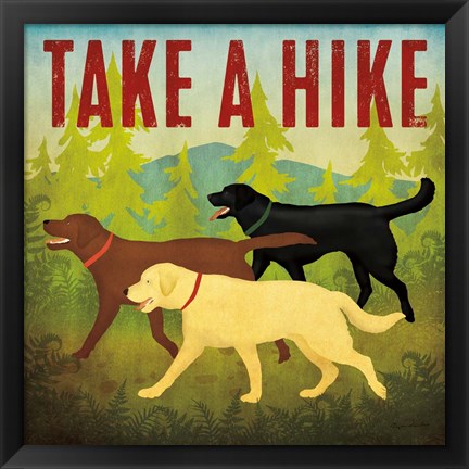 Framed Take a Hike Lab II Print