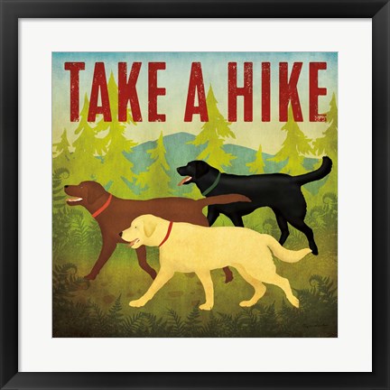 Framed Take a Hike Lab II Print