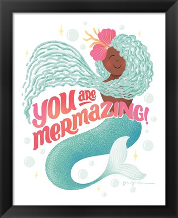 Framed Mermazing I Print