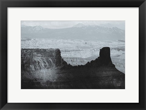 Framed Southwest Sun BW Print