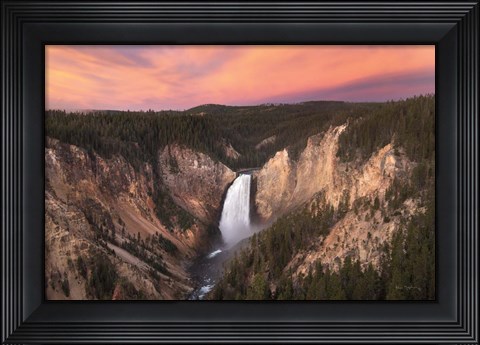 Framed Lower Falls of the Yellowstone River I Print
