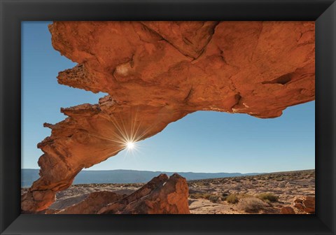 Framed Sunset Arch Grand Staircase Escalante National Monument Print